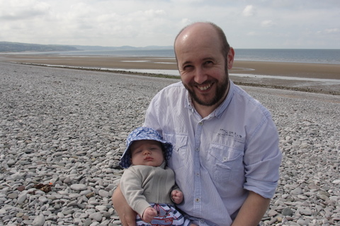 The Little Monkey is underwhelmed by his first experience of a British beach.