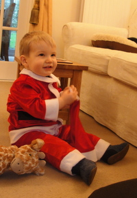 Taking a break from scoffing mince pies